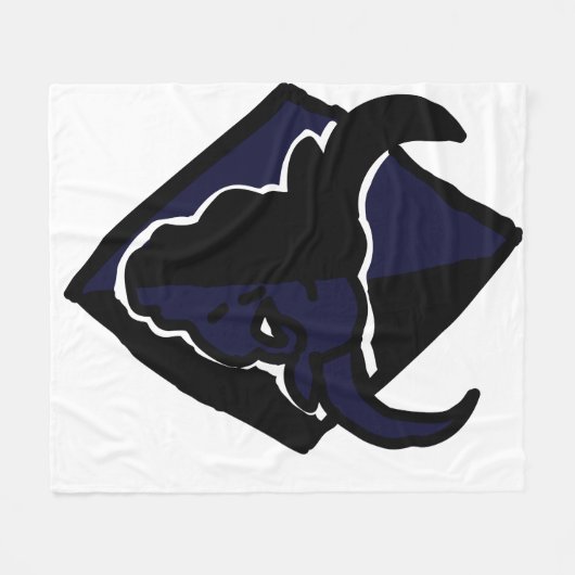 Powerful Bull Fleece Deken (Voorkant (Horizontaal))