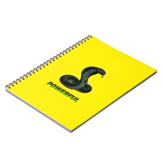 Powerful Cobra Spiral Notebook – Strength & Focus Notitieboek (Linkerzijde)