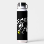 Powerful Crunch Time Cat Soccer Water Bottle Waterfles (Achterkant)