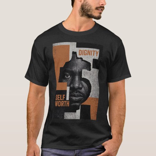Powerful Human Rights & Self-Worth Abstract T-shirt (Voorkant)