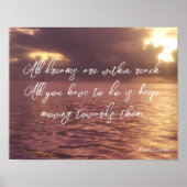 Powerful Motivational Stormy Ocean Sky  Poster (Voorkant)