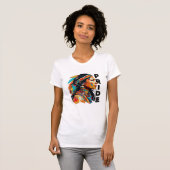 Powerful Native Spirit Woman Artistic Motif Design T-shirt (Voorkant volledig)