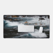 Powerful Ocean Waves Coastal Art Photography Bureaumat (Keyboard & Muis)