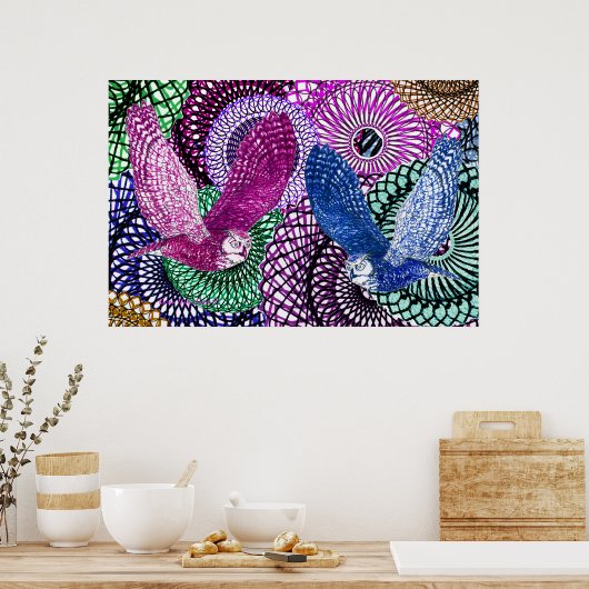 Powerful Owls Poster (Keuken)