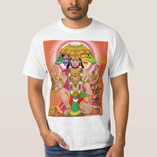 Powerful Panchmukhi Hanuman T-Shirt – Divine Prote (Voorkant)