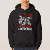 Powerful Than The Human Mind Aikido Karate Jiu Jit Hoodie (Voorkant)