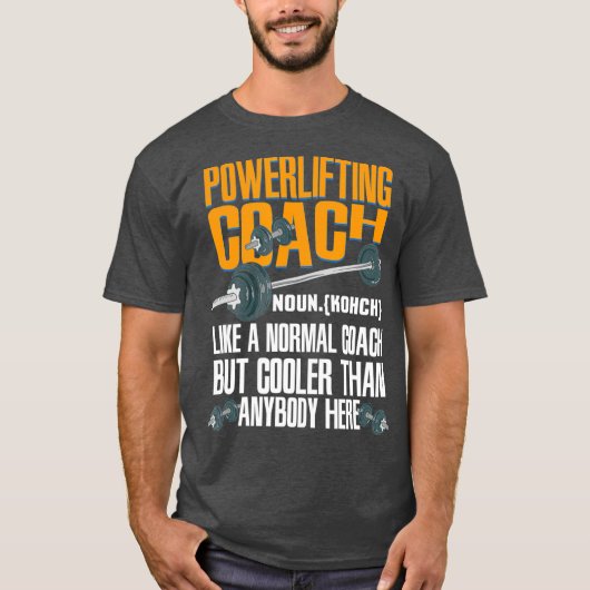 PowerHeft Coach-definitie voor gym-boeddys T-shirt (Voorkant)