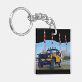 POWERHOUSE 2-Sided acrylische Sleutelhanger (Voorkant Links)