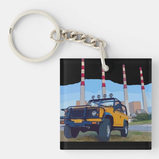 POWERHOUSE 2-Sided acrylische Sleutelhanger (Voorkant)