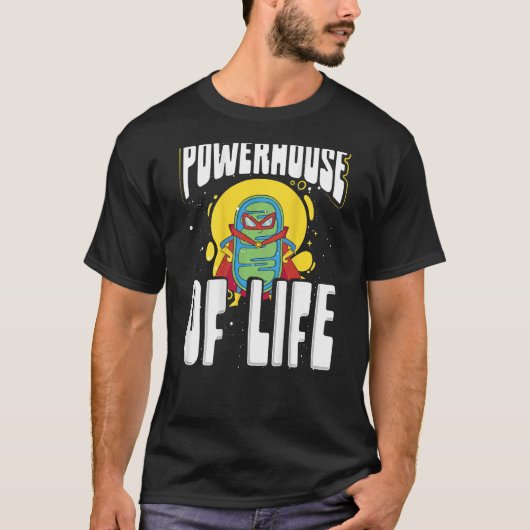 PowerHouse of Life Backprint Biology Docent T-shirt (Voorkant)