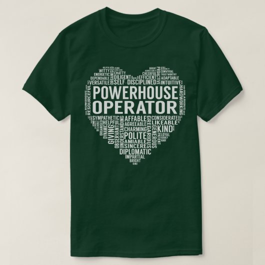 Powerhouse Operator Hart T-shirt (Design voorkant)