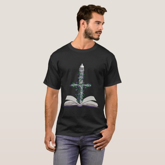 Powerless Book & Dagger - Kleinere versie T-shirt (Voorkant volledig)