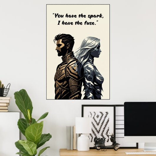 Powerless Book Quote Poster (Thuiskantoor)