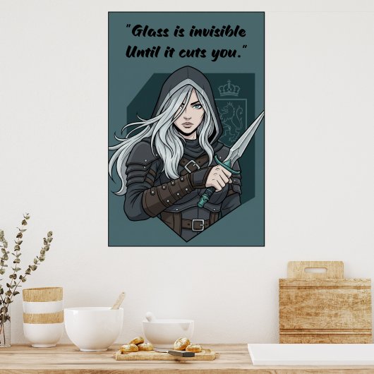 Powerless Book Quote Poster (Keuken)