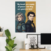 Powerless Book Quote Poster (Thuiskantoor)