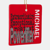 Powerlifter Extraordinaire CUSTOM Keramisch Ornament (Rechts)