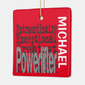 Powerlifter Extraordinaire CUSTOM Keramisch Ornament (Links)
