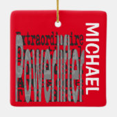 Powerlifter Extraordinaire CUSTOM Keramisch Ornament (Achterkant)