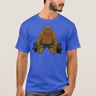 Powerlifter Weightlift Barbell Deadlift Beer Po T-shirt