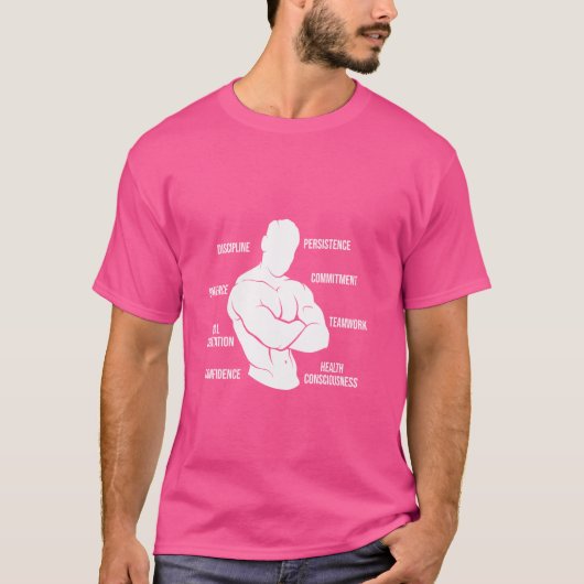 Powerlifting Bodybuilder Skills Anatomy Gym T-shirt (Voorkant)
