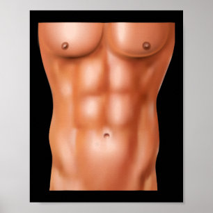 Powerlifting Bodybuilding Gewichtstraining Six Pac Poster
