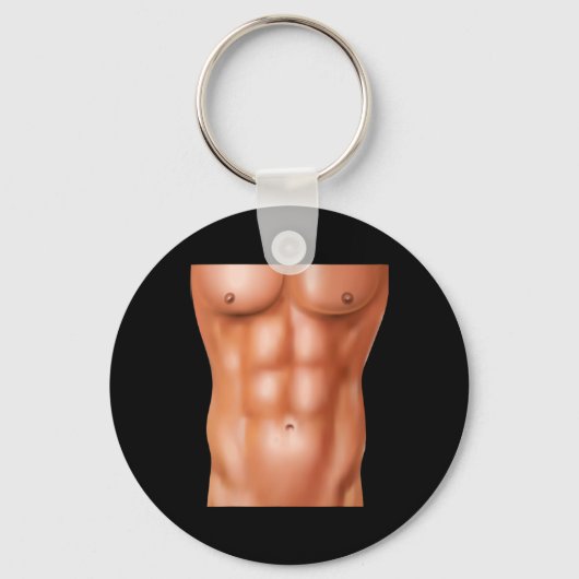 Powerlifting Bodybuilding Gewichtstraining Six Pac Sleutelhanger (Voorkant)