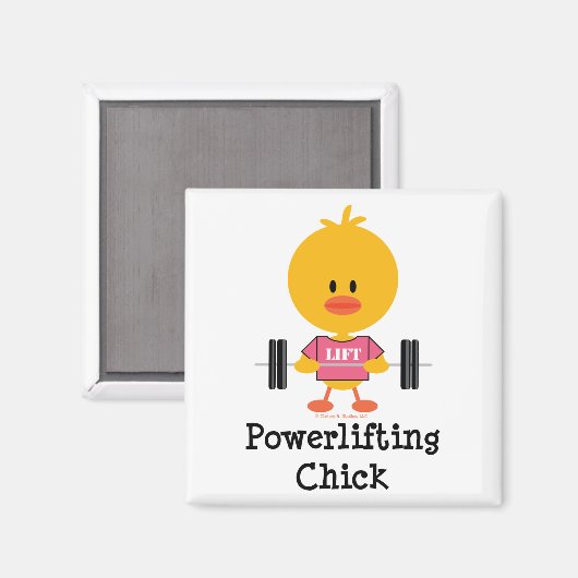 Powerlifting Chick Magnet (Voorkant / Achterkant)