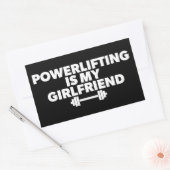 Powerlifting is mijn Vriendin Barbell Motivatie Rechthoekige Sticker (Envelop)