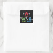 Powerlifting Kawaii - Squat, Bench Press, Deadlift Vierkante Sticker (Tas)