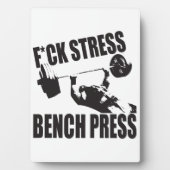 Powerlifting Motivatie - F*CK Stress, Bench Press Fotoplaat (voorkant)