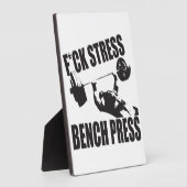 Powerlifting Motivatie - F*CK Stress, Bench Press Fotoplaat (Zijkant)