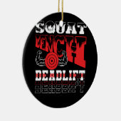 Powerlifting Squat Bench Deadlift Gewichtheffen Tr Keramisch Ornament (Rechts)