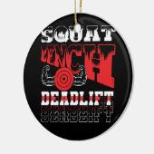 Powerlifting Squat Bench Deadlift Gewichtheffen Tr Keramisch Ornament (Links)