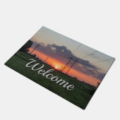Powerline Sunset Landscape Welcome Deurmat (Schuin)