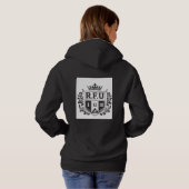PowerOf3Brand Zwart & Wit Puzzel Hoodie (Achterkant volledig)