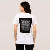 PowerOf3Brand Zwart & Wit Statement T-shirt (Achterkant volledig)