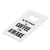 PowerofCOFFEE Creditkaart Flessenopener (Achterkant Gekanteld)