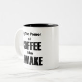 PowerofCOFFEE Tweekleurige Koffiemok (Voorkant links)