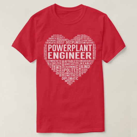PowerPlant Engineer Hart T-shirt (Design voorkant)