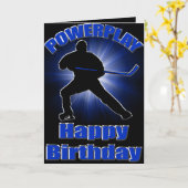 Powerplay Hockey Verjaardag Kaart (Gele Bloem)