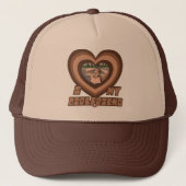 PowerPuff Dingus Bruin Hart - VRIENDIN Trucker Pet (Voorkant)