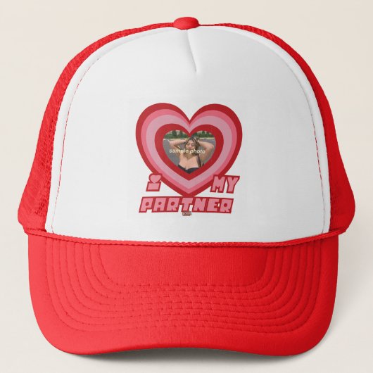 PowerPuff Dingus Heart-PARTNER Trucker Pet (Voorkant)