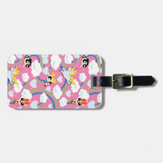 Powerpuff Girls & Donny Rainbow Pattern Bagagelabel (Voorkant horizontaal)