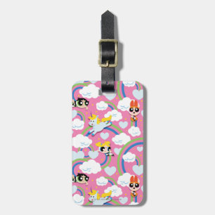 Powerpuff Girls & Donny Rainbow Pattern Bagagelabel