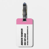 Powerpuff Girls & Donny Rainbow Pattern Bagagelabel (Achterkant verticaal)