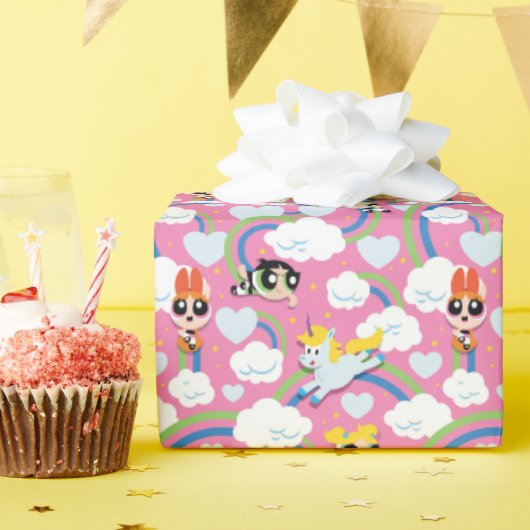 Powerpuff Girls & Donny Rainbow Pattern Cadeaupapier (Verjaardagsfeest)