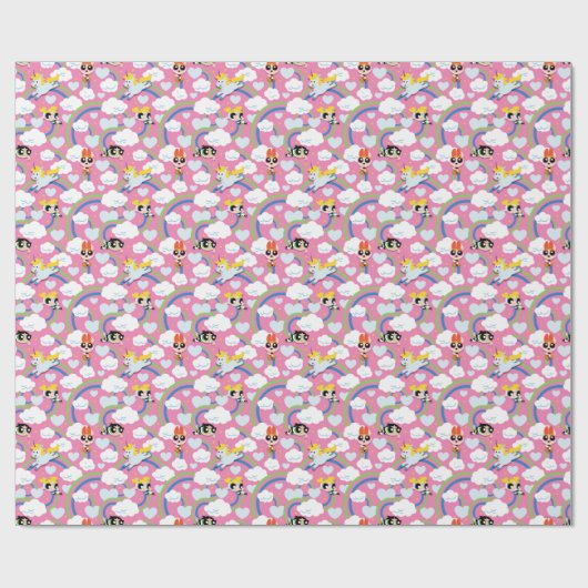 Powerpuff Girls & Donny Rainbow Pattern Cadeaupapier (Vlak)