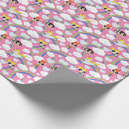 Powerpuff Girls & Donny Rainbow Pattern Cadeaupapier (Hoek)