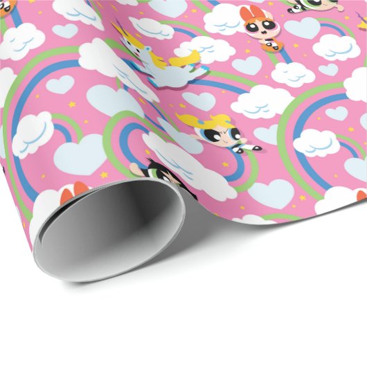 Powerpuff Girls & Donny Rainbow Pattern Cadeaupapier (Rol Hoek)