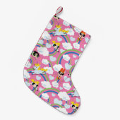 Powerpuff Girls & Donny Rainbow Pattern Kleine Kerstsok (Voorkant (Hangend))